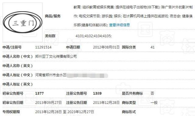 “三重門”商標被無效宣告，申請商標可不能亂來！
