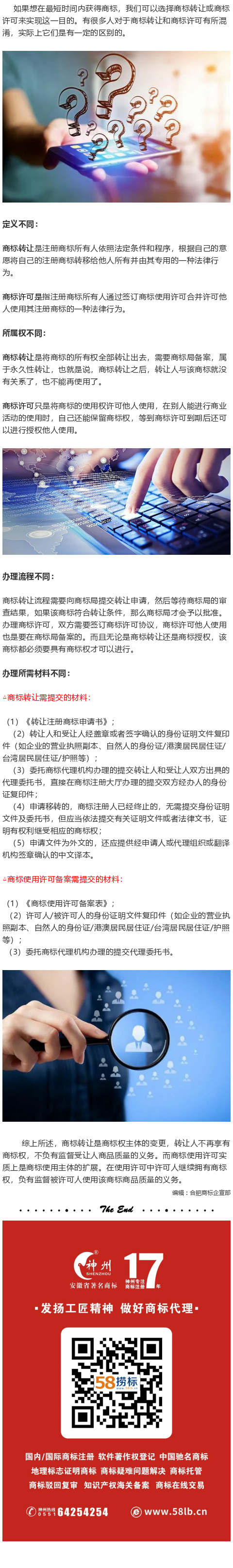 商標許可和商標轉讓的區別