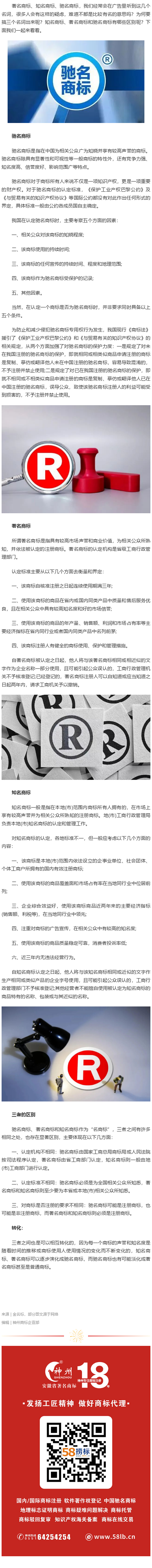 知名商標(biāo)、著名商標(biāo)和馳名商標(biāo)有哪些不同？