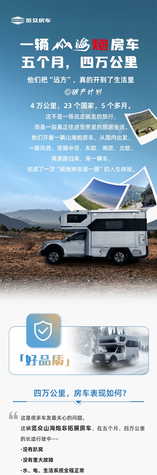 5個月，4萬公里，山海炮房車是陪他們走完23個國家的房車